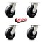 Service Caster 6 Inch Kingpinless Polyolefin Wheel Swivel Top Plate Caster SCC, 4PK SCC-KP30S620-POR-4 - alternate 3